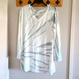 Freeloader Green & White Tie Dye Pattern Sweater